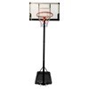 Imagen de Tablero de basket de pie, de acrilico, altura regulable, 100 a 305cm, aro metal 45cm, en caja