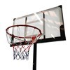 Imagen de Tablero de basket de pie, de acrilico, altura regulable, 100 a 305cm, aro metal 45cm, en caja