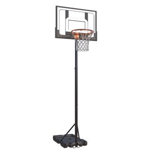 Imagen de Tablero de basket de pie, de acrílico, altura regulable, 108 a 210cm, aro metal 38cm, en caja