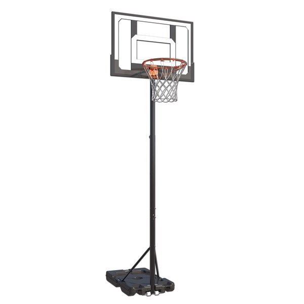 Imagen de Tablero de basket de pie, de acrílico, altura regulable, 108 a 210cm, aro metal 38cm, en caja