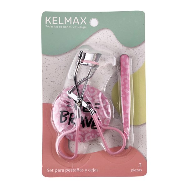 Imagen de Rizador de pestañas, espejo y pinza, en blister, Kelmax