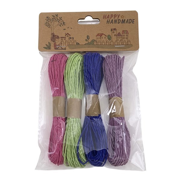 Imagen de Hilo de jute x4, colores, 10m en bolsa, PACKx12