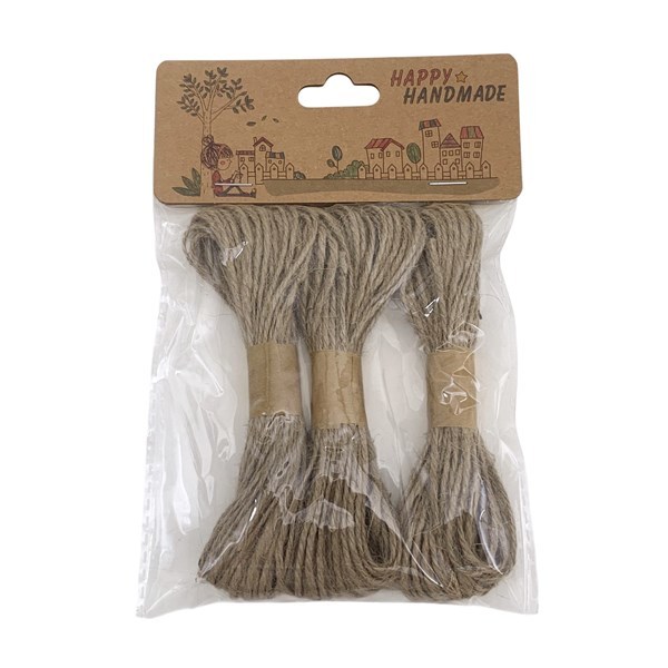 Imagen de Hilo de jute x3, marrón, 10m en bolsa, PACKx12