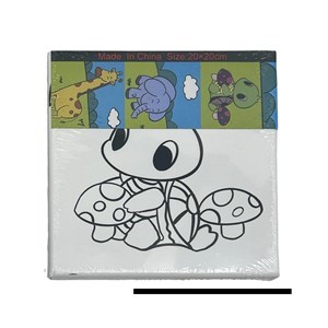 Imagen de Lienzo con bastidor, pincel y 6 pinturas, varios diseños, en bolsa