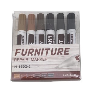 Imagen de Marcador para manualidades, reparador para madera x6 colores, en sobre PVC