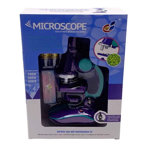 Imagen de Microscopio de pie, 100x/200x/450x, en caja