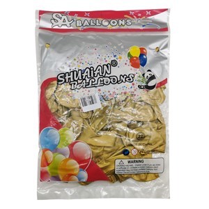Imagen de Globo 10" CROMADO dorado, bolsa x50
