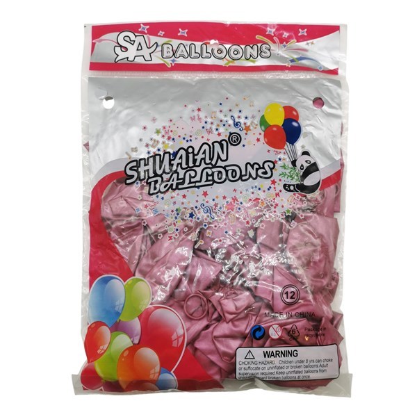 Imagen de Globo 12" CROMADO fucsia, bolsa x50