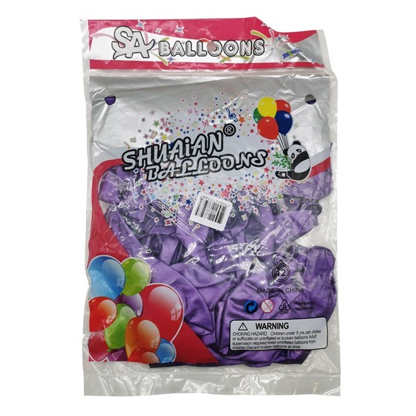 Imagen de Globo 12" CROMADO violeta, bolsa x50