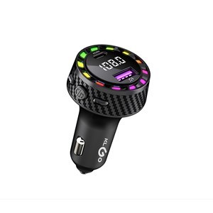 Imagen de Cargador para auto, 2 entradas, USB-C, con bluetooth, 45W, KLGO, en caja