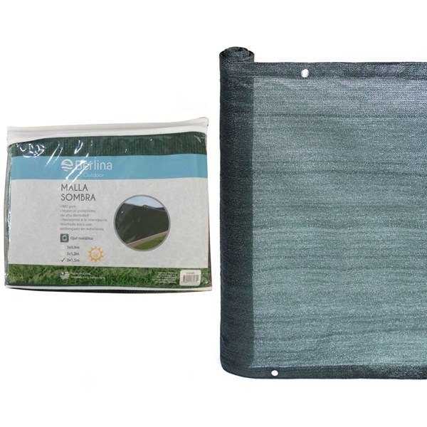 Imagen de Lona de polietileno de alta densidad, con ojales de aluminio, 3x1.5m, VERDE, en bolsa, Berlina Outdoor