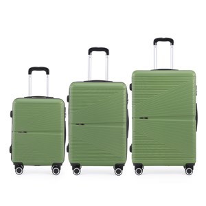 Imagen de Valijas Berlina x3 VERDE, rígidas, ruedas omnidireccionales 360, manija telescópica, tranca numérica, correa para ajustar ropa, bolsillo interior con cierre