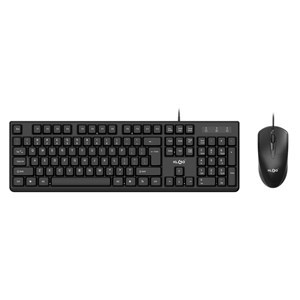 Imagen de Teclado y mouse con cable, negro, KLGO en caja