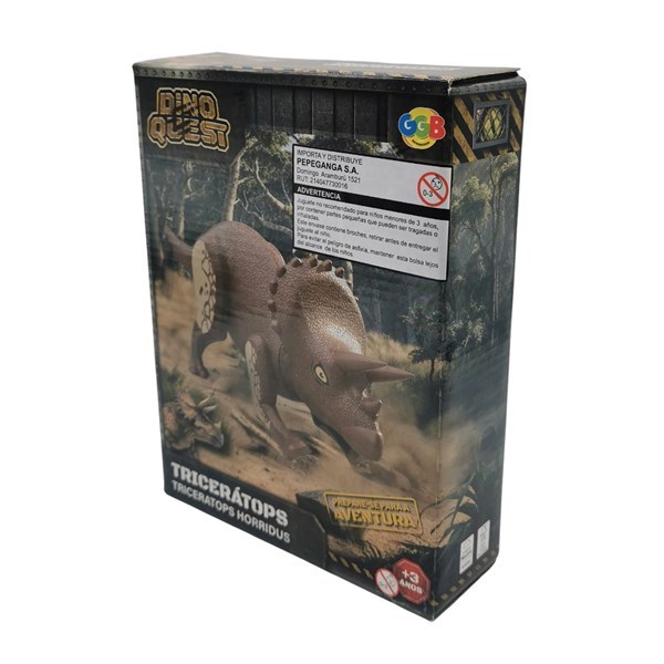 Imagen de Puzzle 3D, 9 piezas de plástico, triceratops, en caja