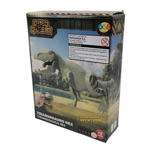 Imagen de Puzzle 3D, 9 piezas de plástico, tiranosaurio, en caja