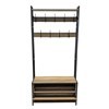 Imagen de Mueble perchero de hierro y MDF despojador, con zapatera, en caja Berlina Home