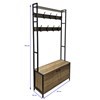 Imagen de Mueble perchero de hierro y MDF despojador, con zapatera, en caja Berlina Home