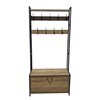 Imagen de Mueble perchero de hierro y MDF despojador, con zapatera, en caja Berlina Home