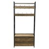 Imagen de Mueble perchero de hierro y MDF despojador, con zapatera, en caja Berlina Home
