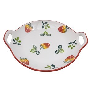 Imagen de Bandeja de cerámica, con diseño frutillas