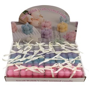 Imagen de Vela aromática cubo, PACKx24 varios colores