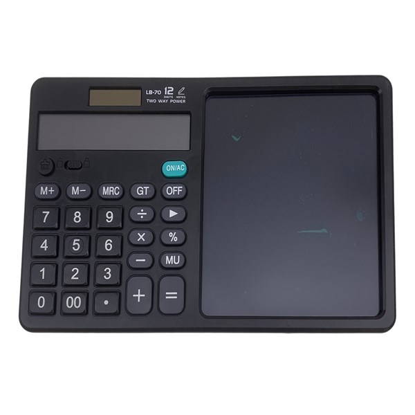 Imagen de Calculadora de mesa, 12 dígitos, con block de notas digital, en caja