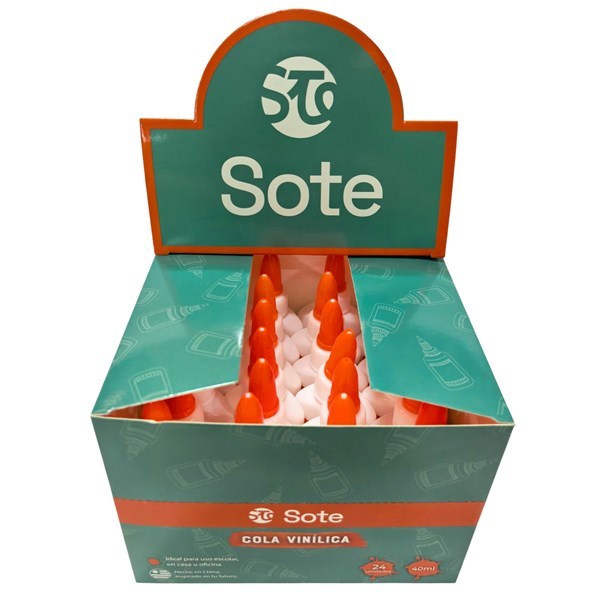 Imagen de Goma de pegar blanca 40ml, SOTE, CAJA x24