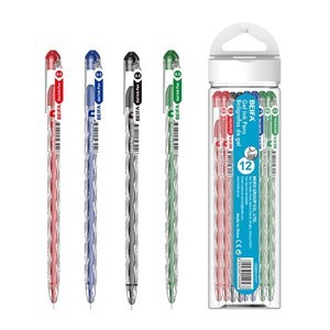 Imagen de Lapicera de gel x12, SURTIDOS, punta 0.5, en tubo de plástico, BEIFA