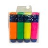 Imagen de Marcador resaltador flúo x4, SOTE, en estuche de PVC