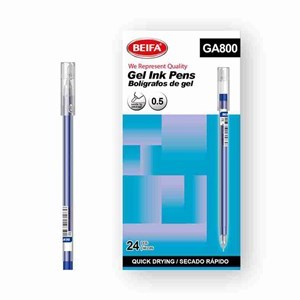 Imagen de Lapicera de gel x24, AZUL, punta 0.5, en caja BEIFA