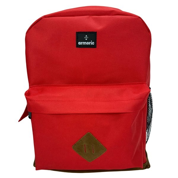 Imagen de Mochila juvenil, de poliéster, bolsillo frontal y 2 laterales, ROJO, ARMORIC