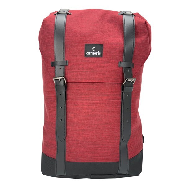 Imagen de Mochila juvenil, de poliéster, con tapa, bolsillo frontal, ROJO, ARMORIC