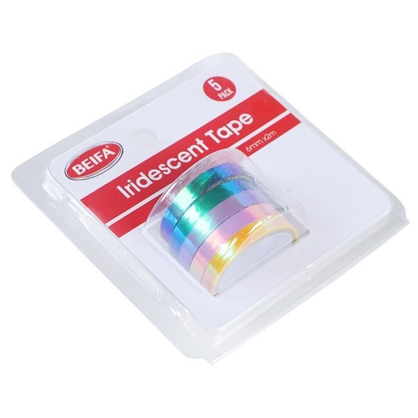 Imagen de Cinta adhesiva diseño 6mmx2m x5 blister BEIFA