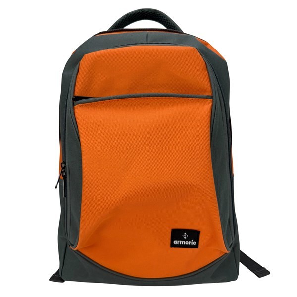 Imagen de Mochila juvenil, de poliéster, 2 bolsillos frontales, ANARANJADO, ARMORIC