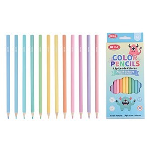 Imagen de Lápices 12 colores largos, hexagonales, en caja BEIFA
