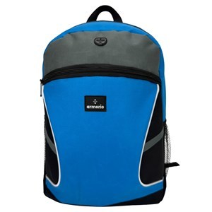 Imagen de Mochila juvenil, de poliéster, con bolsillo frontal y 2 laterales, AZUL, ARMORIC