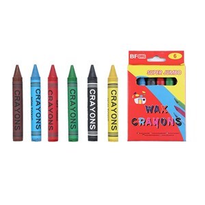 Imagen de Crayolas gruesas 6 colores, en caja BEIFA
