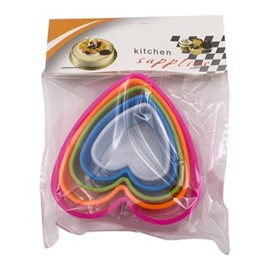 Imagen de Cortante de plástico para galletitas x5, en bolsa, colores surtidos