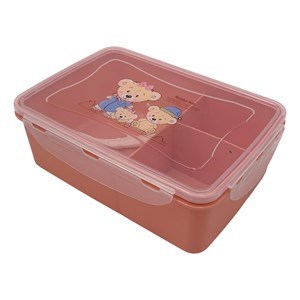 Imagen de Vianda recipiente de plástico, con divisiones,con cuchara, varios colores