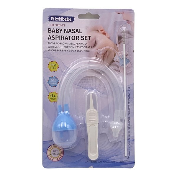 Imagen de Aspirador nasal para bebé, de silicona, con accesorios, en blister, varios colores