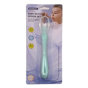 Imagen de Cuchara para bebé de silicona, varios colores, en blister