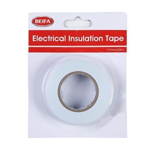 Imagen de Cinta aisladora PVC 17mmx20m BLANCO en blister BEIFA