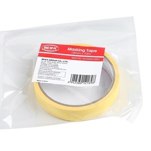 Imagen de Cinta de enmascarar AMARILLO, 18mmx10m, en bolsa, BEIFA