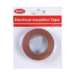 Imagen de Cinta aisladora PVC 17mmx20m MARRÓN en blister BEIFA