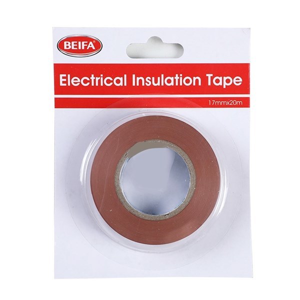 Imagen de Cinta aisladora PVC 17mmx20m MARRÓN en blister BEIFA