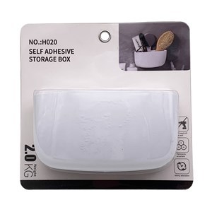 Imagen de Organizador de plástico autoadhesivo para pared, en blister
