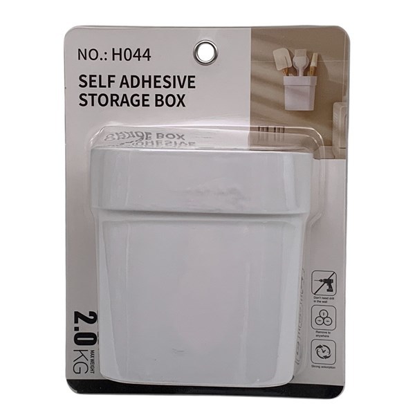Imagen de Organizador de plástico autoadhesivo para pared, en blister
