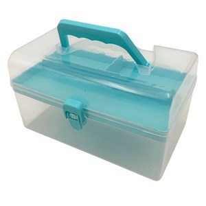 Imagen de Valija organizadora de plástico, 2 pisos, varios colores