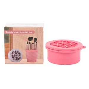 Imagen de Limpiador de brochas soporte bowl de silicona plegable, varios colores, en caja
