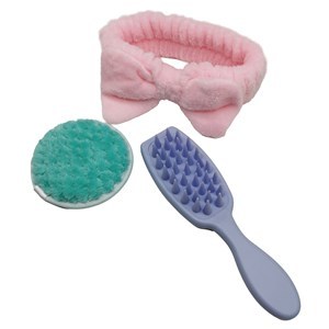 Imagen de Vincha para maquillaje con cepillo de silicona y esponja suave, varios colores